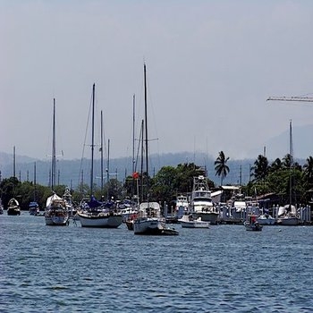Puntarenas sailboat in the Nicoya Bay Costa Rica